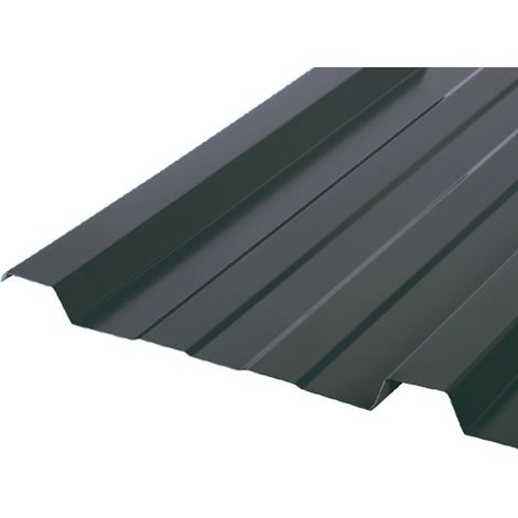 Lamiera grecata in acciaio zincato preverniciato 900/25 - Grigio Antracite RAL 7016, Spessore 0.5 mm, Larghezza 90 cm, Lunghezza 300 cm (1/2)