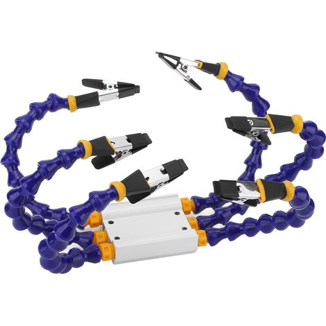 Main de assistance soudure bras flexible ABS base alliage aluminium avec manchon caoutchouc amovible 6 pcs (1/5)