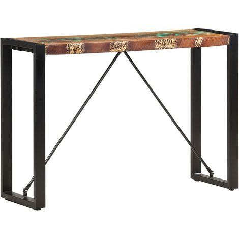 Mesa consola de madera maciza reciclada 110x35x76 cm vidaXL
