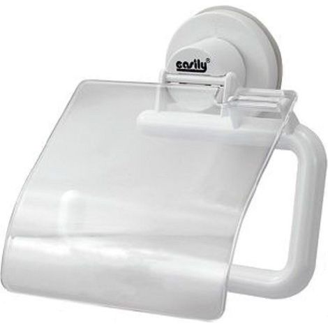 Trade Shop - Porta Rotolo Carta Igienica Supporto Portarotolo A Ventosa Accessori Bagno 79159 - (1/2)