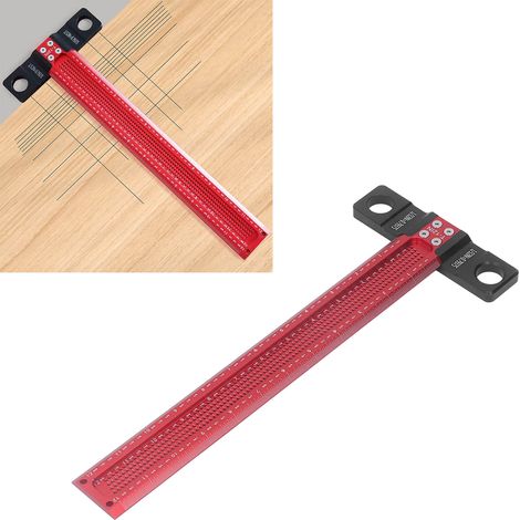 Neue Lochmarkierungsregel für die Holzbearbeitung (metrisch), T-förmiger Lochmarker mit parallelen/senkrechten Linien. (1/5)