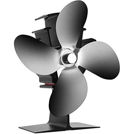 Ventilateur Poele Bois 40°C Démarrage Opération Silencieuse, 4 Lames Ventilateur de Poele est Alimenté par la Chaleur, Ecofan pour Poêle à Bois, Cheminée (1/5)