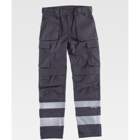 Pantalón de Alta Visibilidad con bolsillos para rodilleras WORKTEAM C2911 56 Gris (1/2)