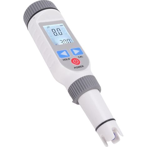 Testeur de pH numérique, plage de pH 0-14, précision 0,1, écran LCD rétroéclairé noir et blanc, stylo portable pour l'analyse de la qualité de l'eau (1/5)