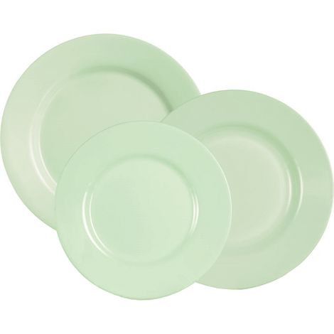 LUMINARC vajilla 18 piezas plumi paradise verde , Vajilla 18 piezas Plumi Paradise verde. -Marca: Luminarc. -Vajilla de vidrio opal verde. -18 piezas. Composición: 6 platos llanos,