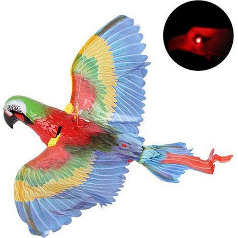 Aigle volant électrique suspendu pour chat avec sons et lumières - Jouet interactif pour chats, simulation d'oiseau volant