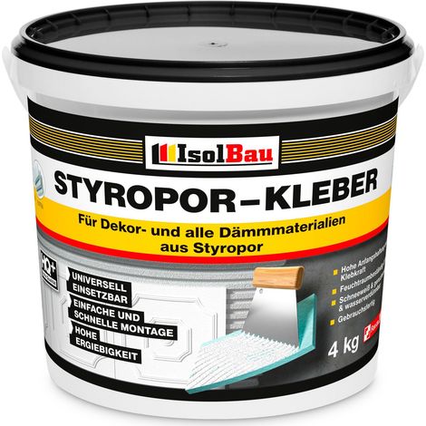 Styroporkleber 4 kg Renoviervlies Dispersionkleber Polymerbasis Schneeweiß