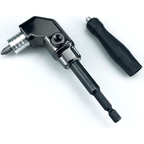 Destornillador universal plateado con 1 punta, destornillador angular, destornillador eléctrico acodado a 90° (1/5)
