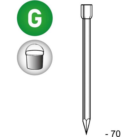 Pointe en Vrac Tête Homme Galvanisée - 3.1x70 mm en Seau de 5 kg - D-Work