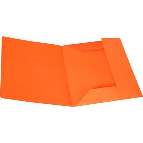 Fraschini Carpetas con 3 Solapas Naranja Formato A4 en Cartulina Bristol - Paquete de 50