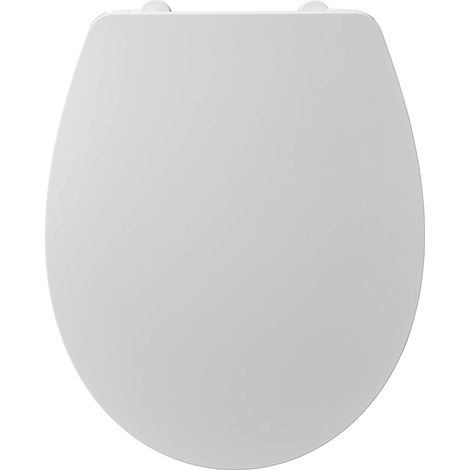 Ideal Standard - Eurovit, Copriwater universale originale con chiusura normale, Sedile WC ovale sottile a sandwich, Tavoletta wc con fissaggio inferiore regolabile, Duroplast, E131601, Bianco (1/5)