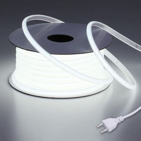 Ruban LED COB 20M 6000K blanc froid – Étanche IP65 pour chantiers humides – Flex découpable – 288 LEDs/M pour sortie lumineuse ultra-régulière – Andiamo