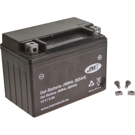 Batterie gel JMT YB4L-B 5A 12V 5Ah (équivalent Yuasa YB4L-B)