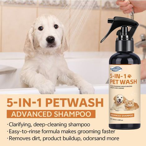 Kineshinex Haustiershampoo ist sanft und reinigt gründlich, sodass das Fell von Katzen und Hunden glatt und knotenfrei ist. (1/5)