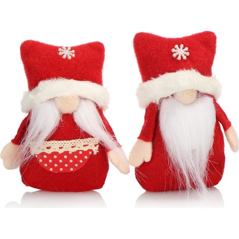 2X Paire d'elfes de Noël Haut de Gamme Taille S pour Les décorations - Figurines pôle Nord comme décorations (1/5)