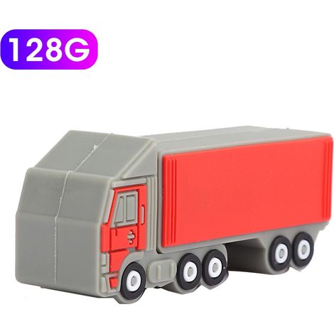 USB-Stick in LKW-Form aus PVC für Laptops, 128 GB – kompatibel mit Vista, OS X und Linux (1/5)