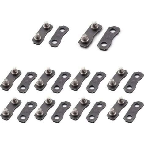 Kit de réparation de chaîne de tronçonneuse 10 pièces pour courroies de calibre Master Link 3/8-LP, outils de calibre, parfaitement adaptés à l'original (1/4)