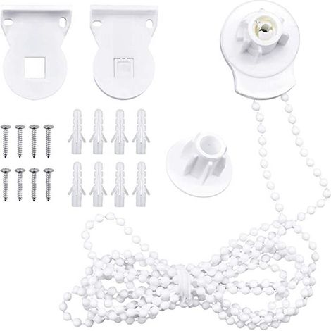 New 25mm swivel pull head with screw thread, curtain and drape control head universal plastic pull head and beaded pull set. (1/5)