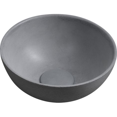 Sapho Small - Vasque à poser, diamètre 26 cm, sans trop-plein, gris MR26017 (1/4)