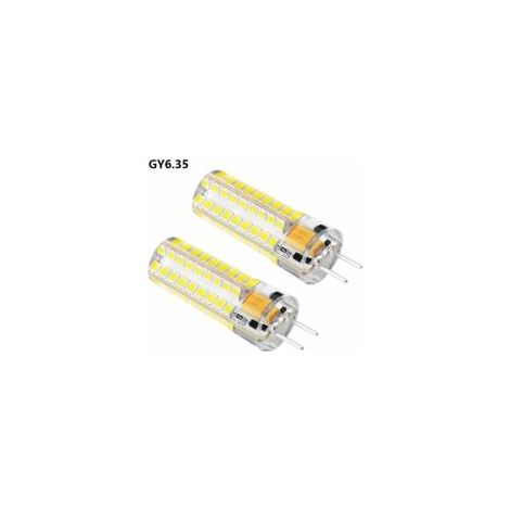 GY6.35 LED-Lampe, G6.35 LED 12V, 7W Ersatz für 50W Halogenlampe, Reinweiß 6000K, 360° Abstrahlwinkel, für Schrankbeleuchtung, nicht dimmbar (2er-Pack) - Crezuo (1/4)