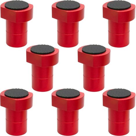 Lot de 8 Chiens D'établi en Alliage D'aluminium, Inserts en Caoutchouc Antidérapants, Butées de Tiroir D'établi Polyvalentes, Idéales pour Le Fraisage, la Coupe, Le Meulage avec (1/5)