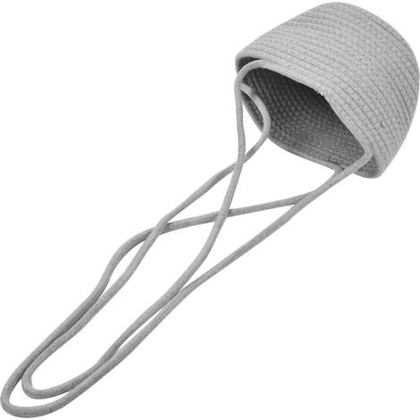 Hängekorb aus Baumwoll-Jute-Seil, robuster Hängepflanzkorb, Pflanzenhalter, Aufbewahrungsorganizer, Heimdekoration, Grau (1/5)