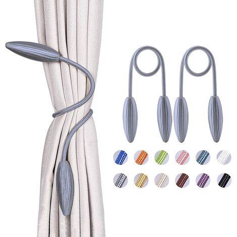 Lot de 2 embrasses de rideaux à faire soi-même, à motifs décoratifs en cristal, style européen, torsadées et originales, pour la maison, la cuisine ou le bureau. (1/5)