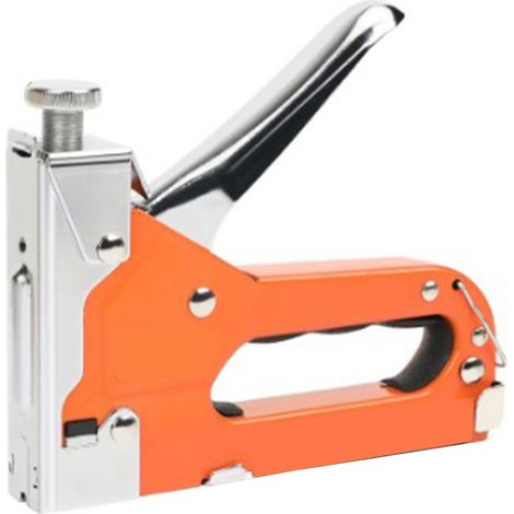 Pistolet agrafeur manuel, économie d'effort, réglable, pour bricolage bois, avec 600 agrafes (1/5)