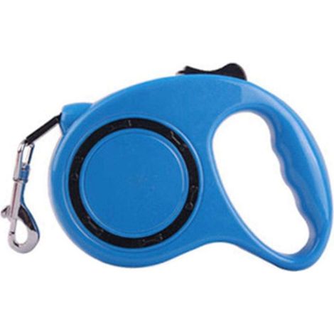 Laisse rétractable pour chien de 3 m avec boucle bleue (1/5)