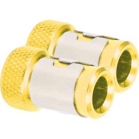 Lot de 2 anneaux magnétiques universels métriques 1/4 pouce pour embouts de tournevis magnétiques en acier (jaune)