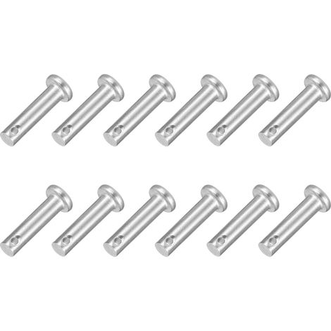 12pcs M5x20mm Goupilles à Trou Unique, Goupille de Verrouillage Acier Inoxydable 304, Goupilles à Tête Plate de Chape pour Verrou Remorque Réparation Fixation Mécanique Équipement (1/5)