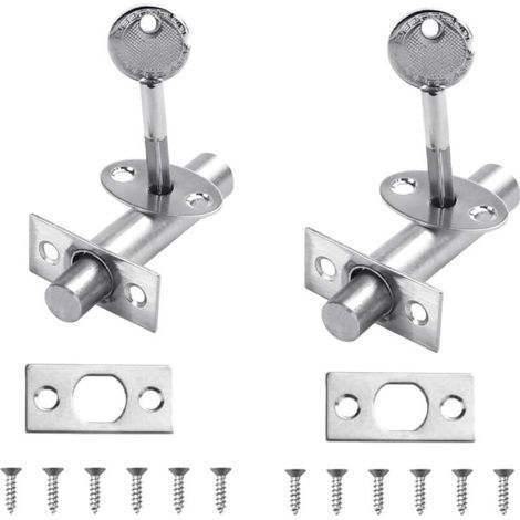 Deux cadenas de sécurité en acier inoxydable avec clés en forme d'étoile - cadenas tubulaires antivol pour la maison et le restaurant (1/4)