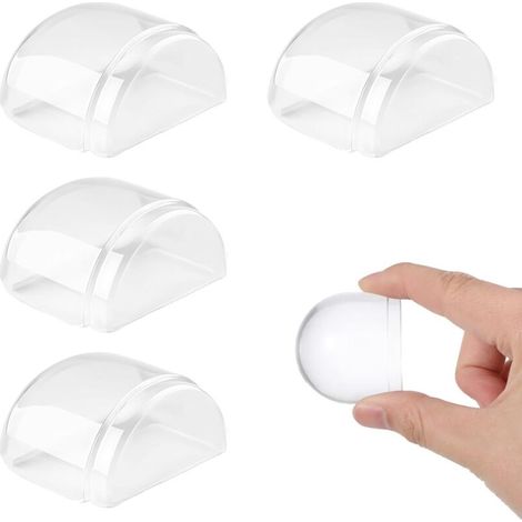 Set di 4 fermaporta adesivi in gomma per pavimento e doccia, protezione per pareti, cuscinetti per pavimento, non è necessaria la foratura. (1/4)