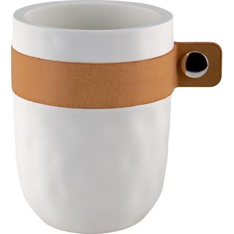 Vaso de poliresina LIO blanco Spirella