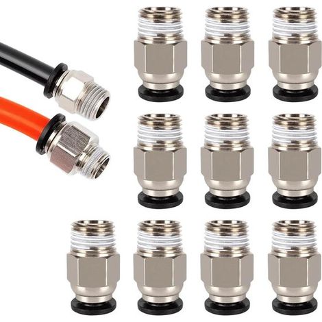10 conectores neumáticos de acoplamiento rápido PC4-M10 para impresoras 3D. (1/5)