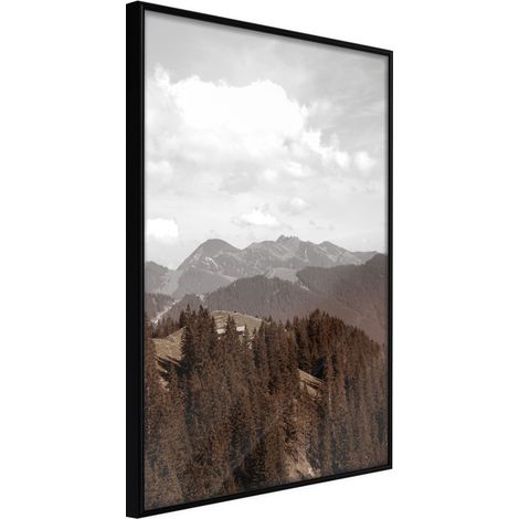 Affiche Murale Encadrée "Breathtaking View" 40 x 60 cm Noir