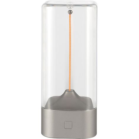 Luce notturna magnetica – Luce notturna interattiva touch  Lampada da tavolo LED touch e accessorio di illuminazione ricaricabile tramite USB per comodino e soggiorno (argento)