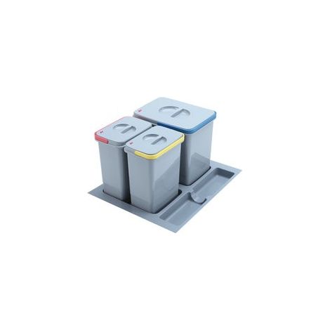 Cubos de basura teka eco easy 60 22 L 3 compartimentos