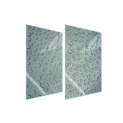 PIASTRA PROTETTIVA IN VETRO PER CUCINA 2x35x52 GOCCE (1/5)