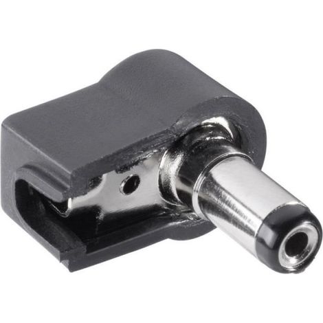 Connecteur Basse Tension Mâle Coudé - Diamètre Extérieur 5.5 mm - Diamètre Intérieur 2.5 mm - 1 Pièce (1/2)