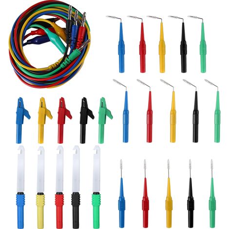 Lot JT8036‑2 Fils de test pour multimètre, câbles multifonctions avec pointes de test étanches, kit de mesure électrique. (1/5)