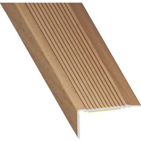 Nez De Marche Adhésif Aluminium Hêtre Sécurité Et Finition Bois Adhésive Pour Escaliers - Cqfd