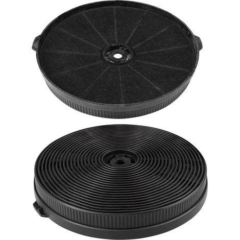 2 Pièces 17.5x2.5 cm Filtre à Charbon Actif Hotte Aspirante, Circulation D'air Filtre à Charbon Hotte, Circulaire Filtre Actif Compatible avec de Multiples Marques et Modèles de Hottes Cuisin (1/5)