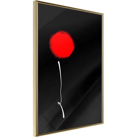 Affiche Murale Encadrée "Dot and Line" 21 x 30 cm Or