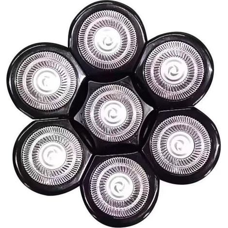 Tête Rasoir 7 têtes faciles à Installer.Rasoir électrique Flottant Barbe Tondeuse à Cheveux (1/3)
