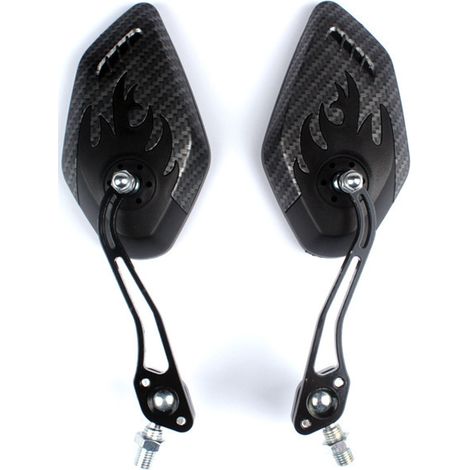 BEBUSINGOTO Espejos retrovisores para bicicleta, [versión mejorada] Dos lentes de seguridad HD ajustables para bicicleta de montaña, espejo retrovisor de vidrio ajustable. (1/5)