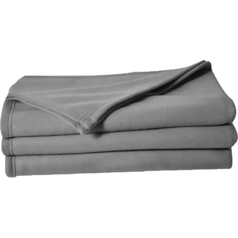 Couverture Polaire Toison d'Or - Poleco - 220 x 240cm - Coloris Acier (1/3)