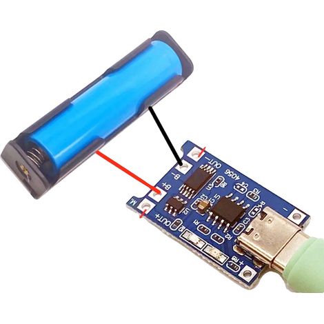 Lithium-Batterieladegerät, 5V, 1A Ladestrom, 2,8 cm x 1,7 cm Abmessungen, Micro-USB- und Type-C-Kompatibilität, Überstromschutz 3A (1/5)