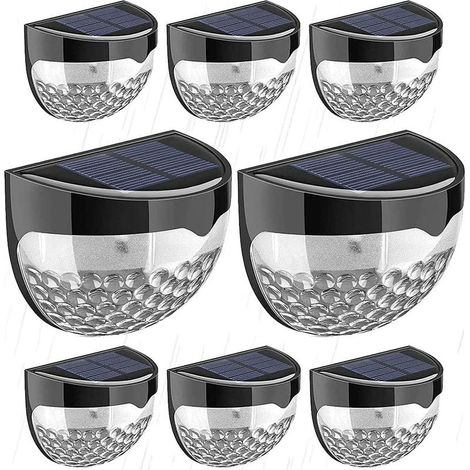Lampe Solaire Etanche Extérieur,lumières de clture Solaire,LED Jardin lumière Lampes décoratives lumières solaires extérieures pour Patio,clture,Cour,Jardin，Garage，Escaliers,PorteC