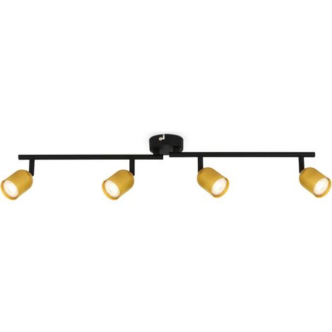 BRILONER Deckenleuchte, Schwenkbar, GU10 Fassung, schwarz-gold, 70,5 x 8 x 11 cm